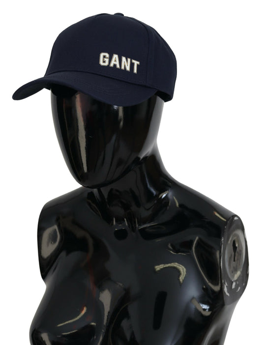 Gant Baseballkappe aus Baumwolle mit Logo-Print, lässig, Blau