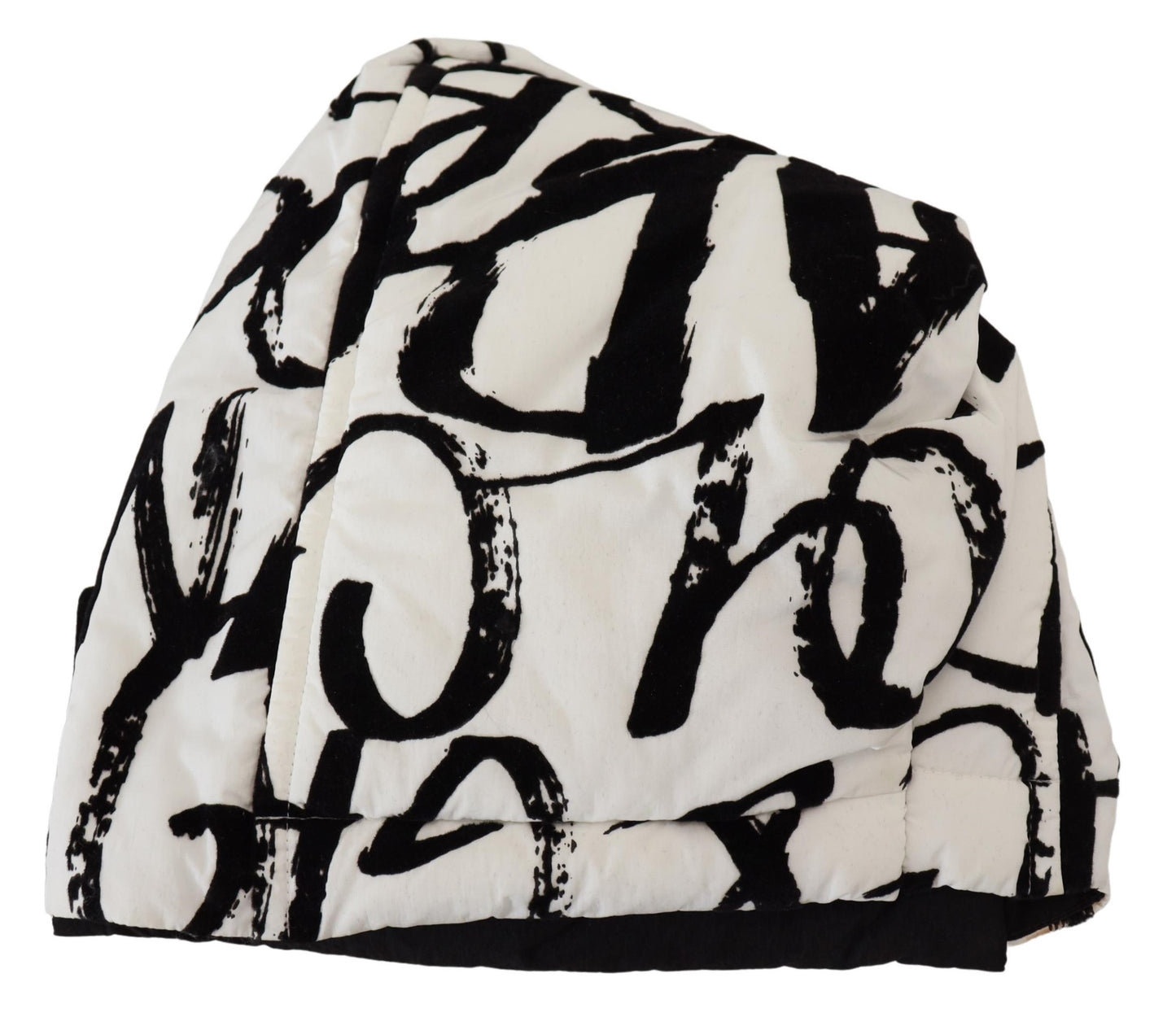 Dolce & Gabbana – Weiße, bedruckte Nylon-Wintermütze für Damen