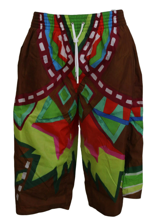 Dsquared² Multicolor Printed Herren Beachwear Shorts Bademode