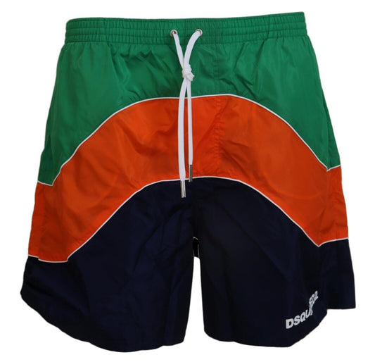 Dsquared² Multicolor Logo Print Herren Beachwear Bademode Short