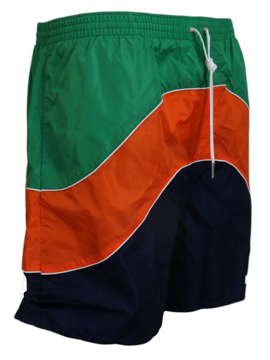 Dsquared² Multicolor Logo Print Herren Beachwear Bademode Short