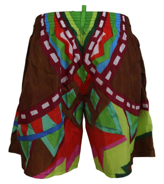 Dsquared² Multicolor Printed Herren Beachwear Bademode Short