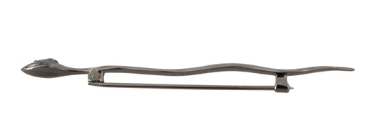 Dolce & Gabbana Silber Messing Kristall Spilla Serpente Brosche Pin