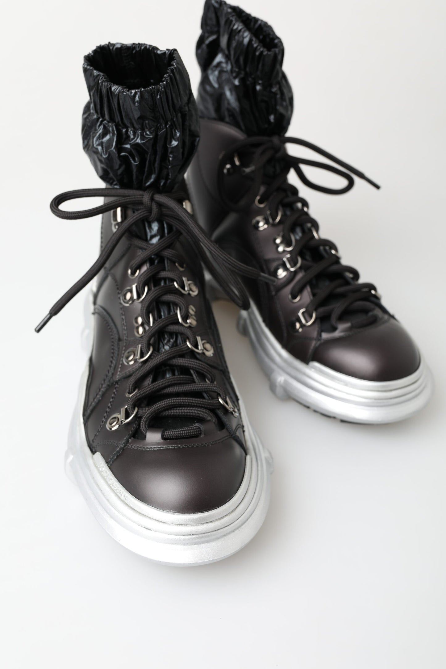 Dolce & Gabbana – Galileo – Hohe Sneakers aus schwarzem Nylon