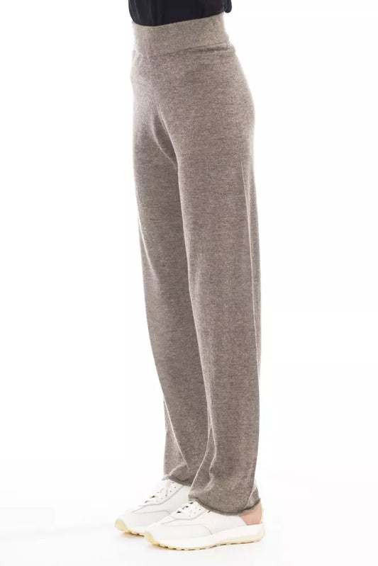 Alpha Studio Braune Wollhose für Damen