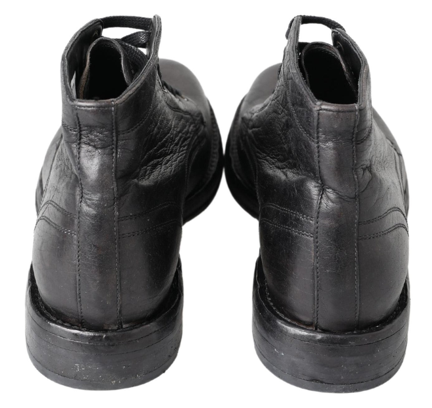Dolce & Gabbana Schwarze Perugino-Stiefel aus Pferdeleder