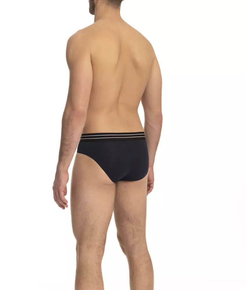 Cavalli Class Herrenunterwäsche aus blauer Baumwolle, Dreierpack