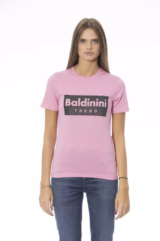 Baldinini Trend Mehrfarbiges Damen-T-Shirt aus Baumwolle