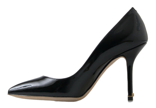 Dolce & Gabbana Schwarze Lackleder High Heels Pumps Schuhe