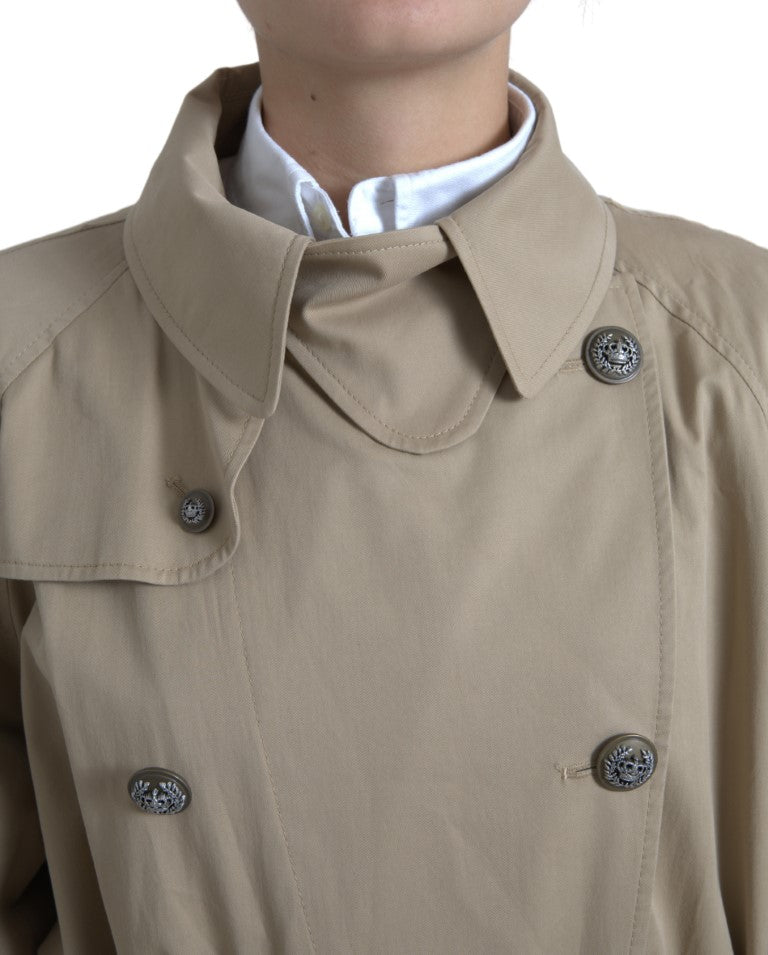 Dolce & Gabbana – Zweireihige Trenchcoat-Jacke in Khaki
