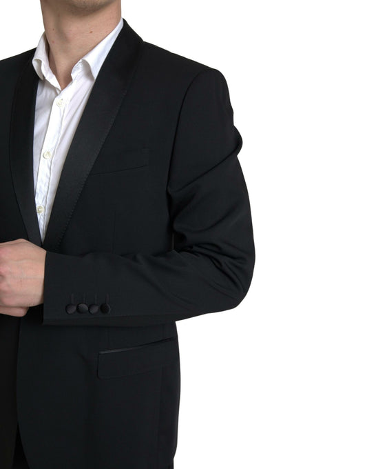 Dolce & Gabbana – Schwarzer, zweiteiliger, einreihiger MARTINI-Anzug