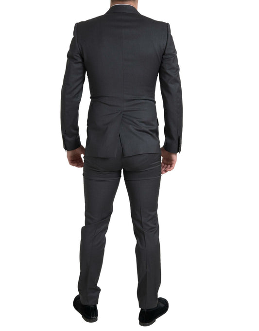 Dolce & Gabbana Grauer 2-teiliger zweireihiger SICILIA-Anzug