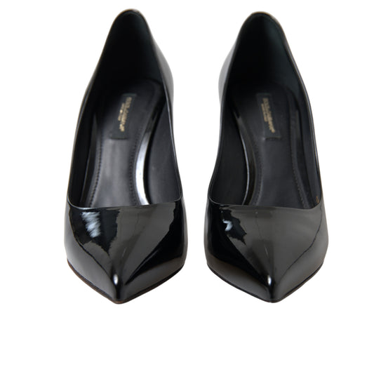 Dolce & Gabbana Schwarze Pumps aus Lackleder mit Absatz