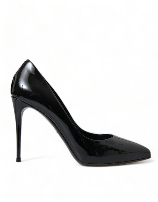 Dolce & Gabbana Schwarze Pumps aus Lackleder mit Absatz