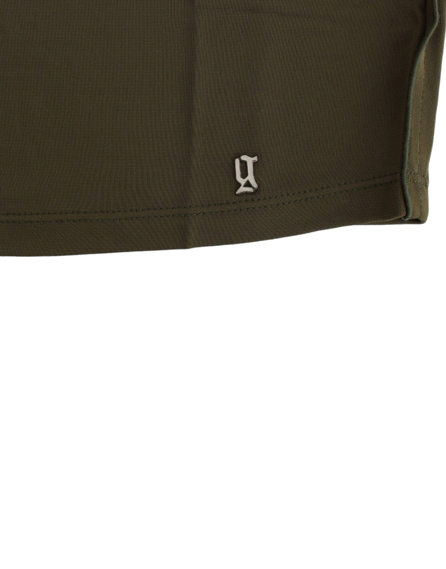 John Galliano Grünes Kurzarm-Blusenoberteil