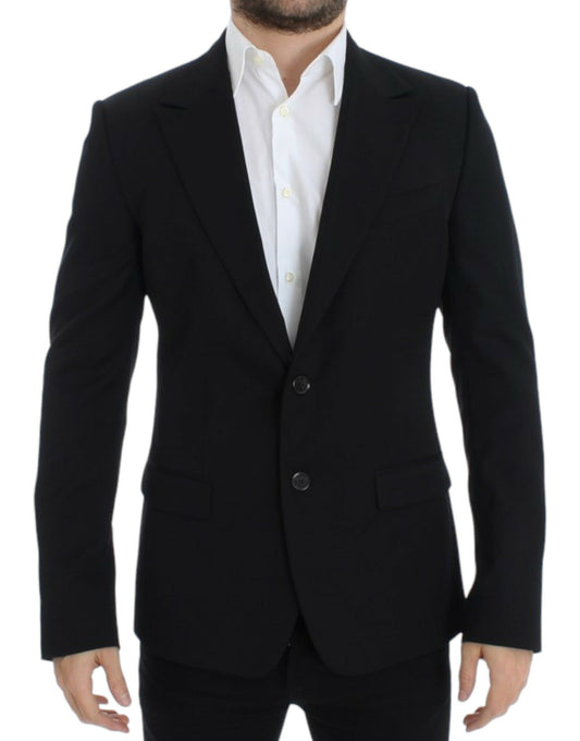 Dolce & Gabbana – Schwarzer Slim-Fit-Blazer aus Wolle