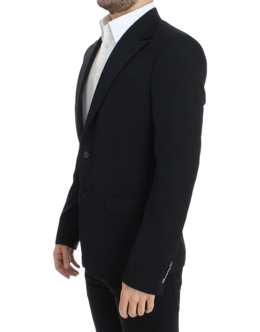 Dolce & Gabbana – Schwarzer Slim-Fit-Blazer aus Wolle