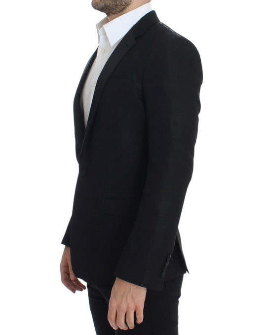 Dolce & Gabbana – Schmaler MARTINI-Blazer aus schwarzer Wolle