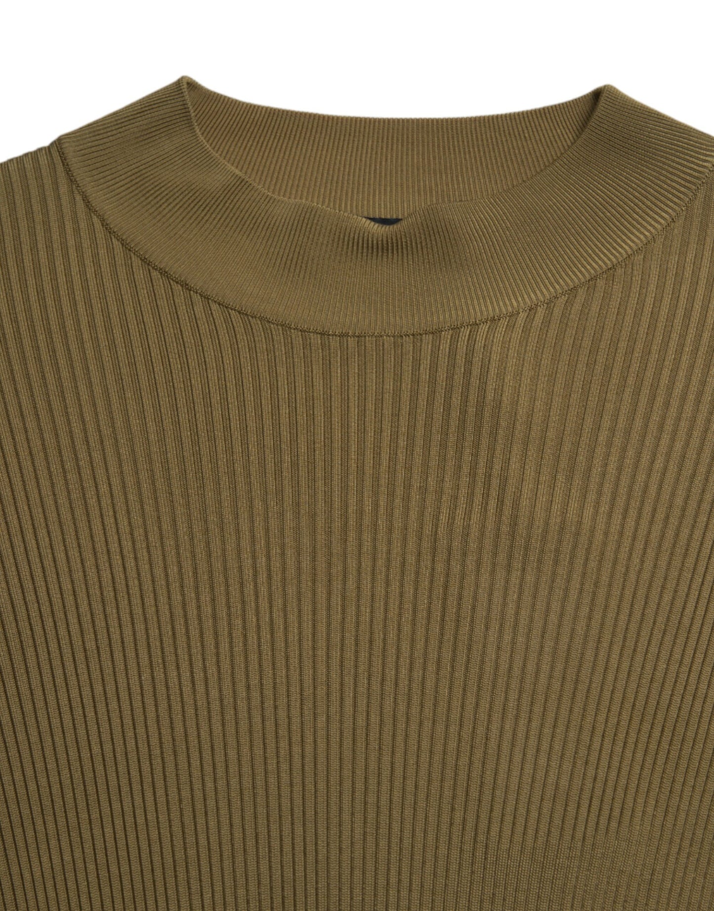 Dolce & Gabbana – Pullover aus Viskose in Armeegrün mit Rundhalsausschnitt