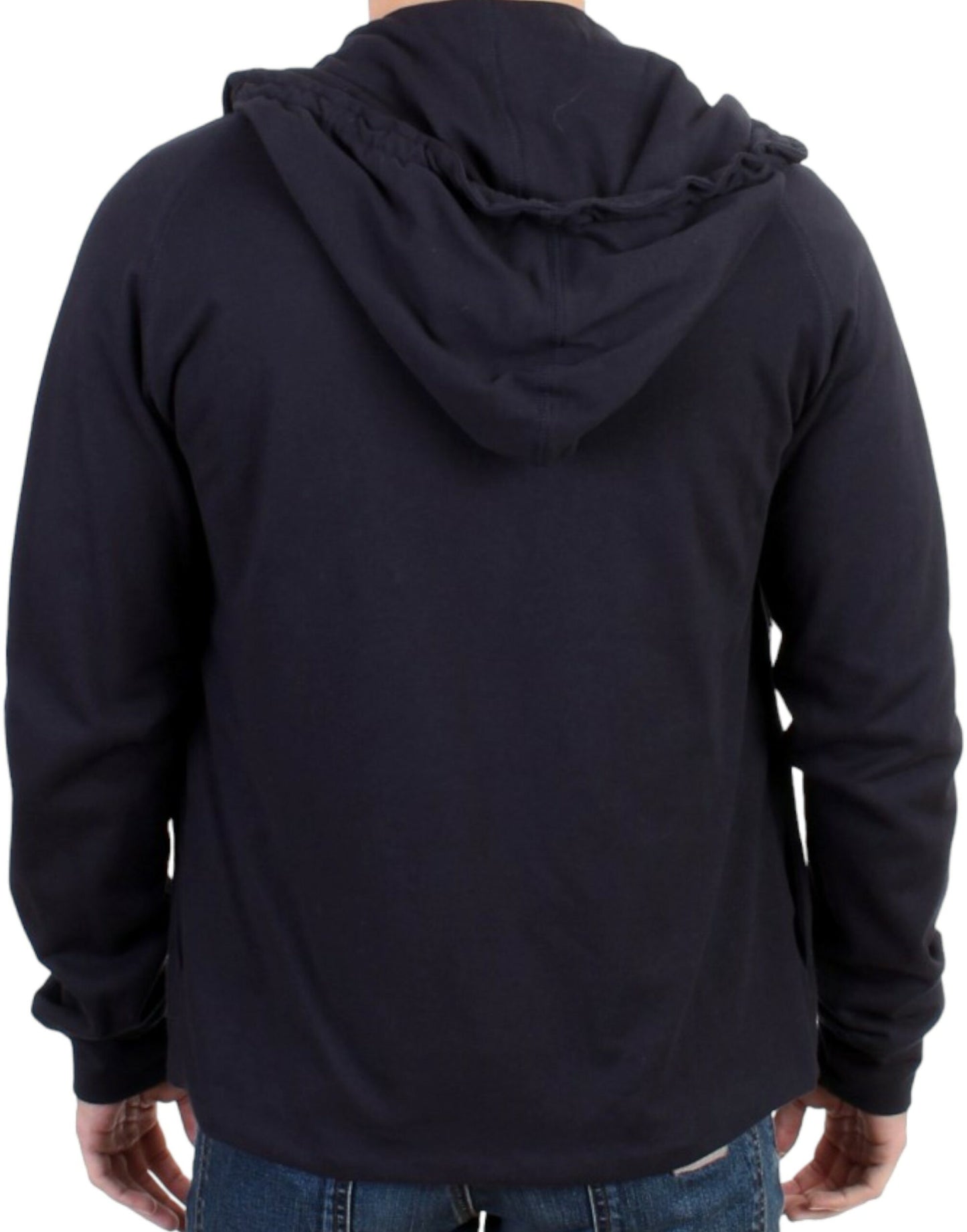 Costume National Blauer Baumwollpullover mit Kapuze