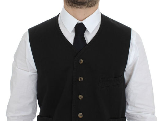 Dolce & Gabbana – Schwarze Weste aus Baumwollmischung