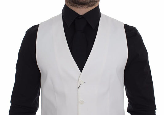 Dolce & Gabbana – Blazer aus weißer Baumwoll-Seidenmischung