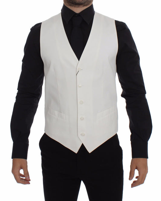 Dolce & Gabbana – Blazer aus weißer Baumwoll-Seidenmischung