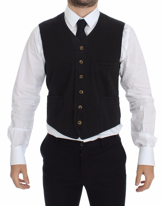 Dolce & Gabbana – Schwarzer Blazer aus Baumwollviskose