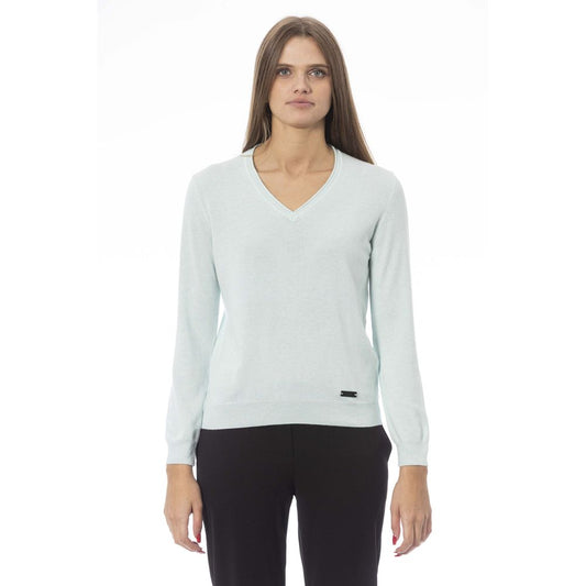 Baldinini Trend Hellblauer Kaschmir Damen Pullover
