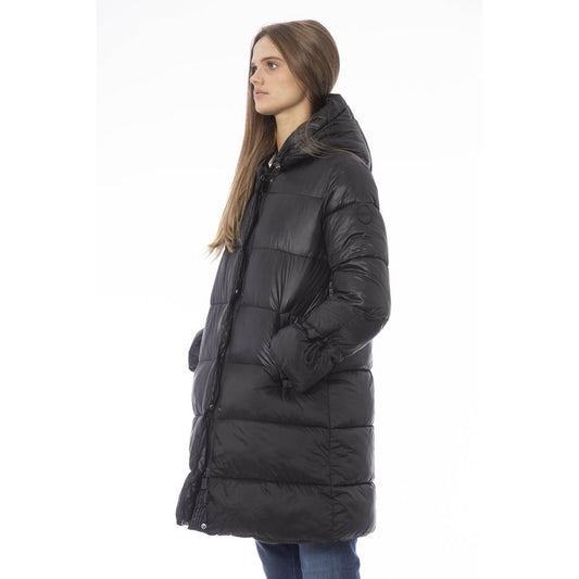 Baldinini Trend Schwarze Nylon Damenjacke