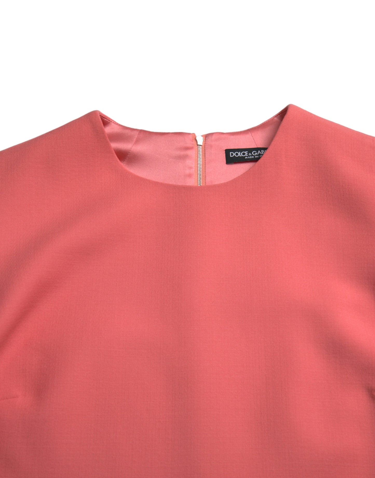 Dolce & Gabbana, ärmelloses Minikleid aus Schurwolle in Rosa