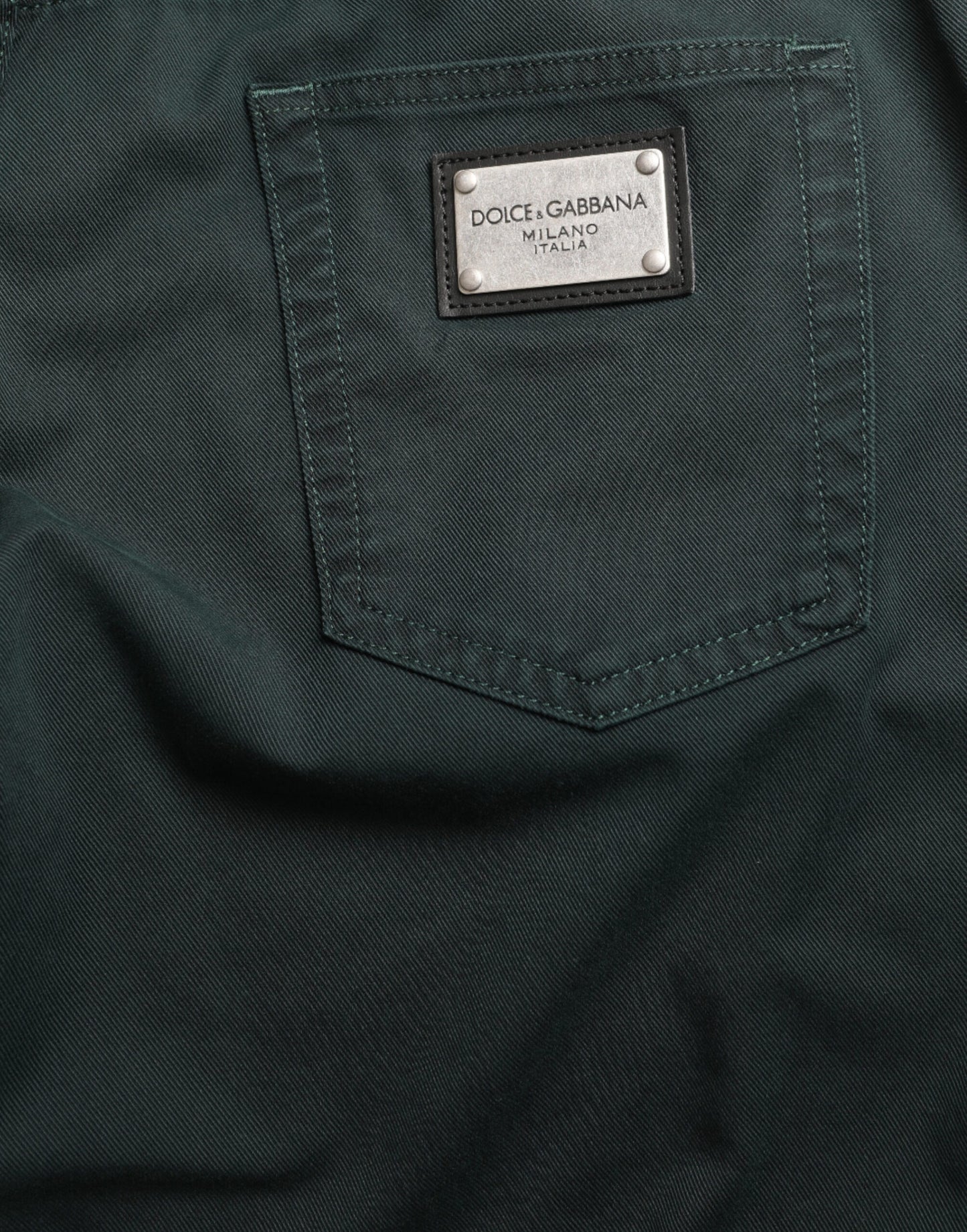 Dolce & Gabbana Grüne Skinny-Jeans aus Baumwollstretch für Herren