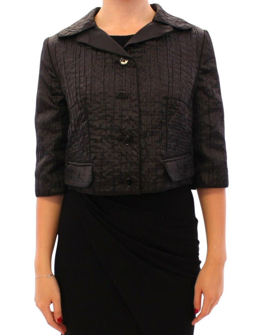 Dolce & Gabbana Schwarzer kurzer Bolero-Jackenmantel