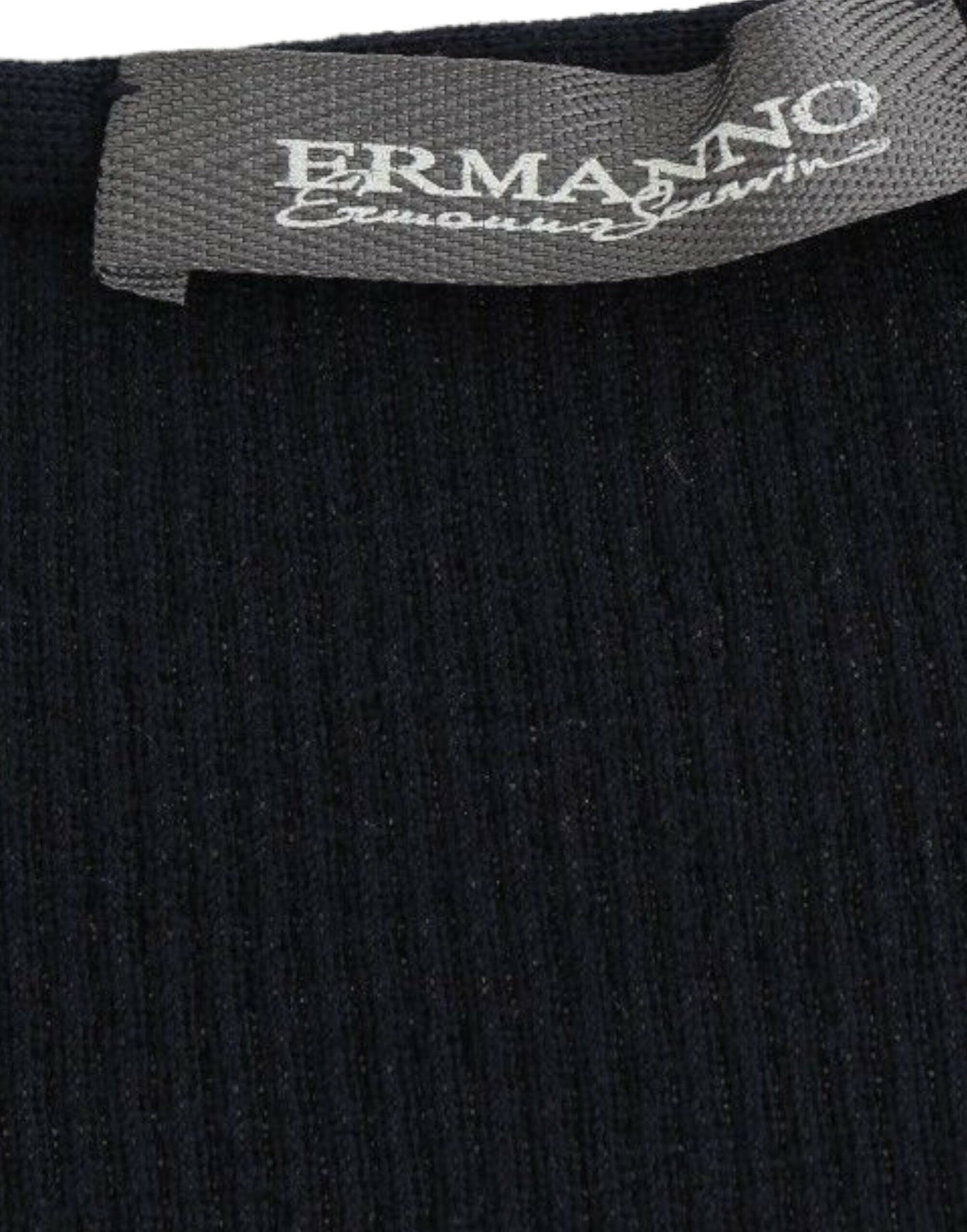 Ermanno Scervino – Blaues Strickpullover-Oberteil aus Wollstretch