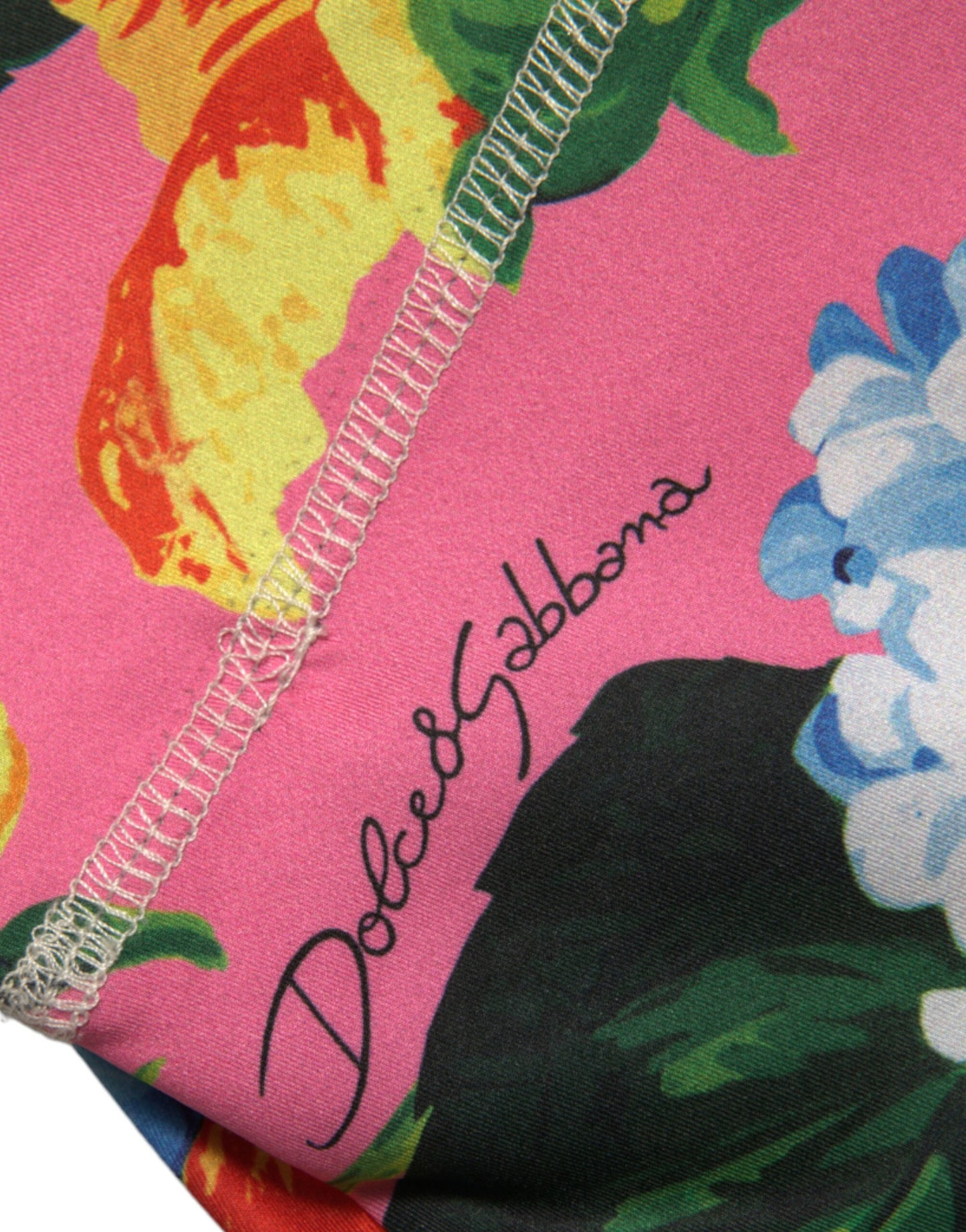 Dolce & Gabbana Leggings mit mehrfarbigem Blumenmuster und hoher Taille