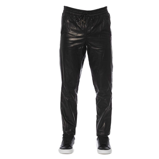 Trussardi Schwarze Lammlederhose für Herren