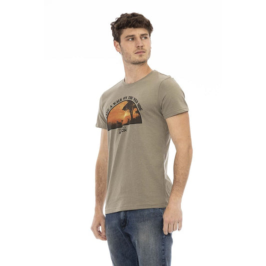 Trussardi Action Grünes Baumwoll-T-Shirt für Herren