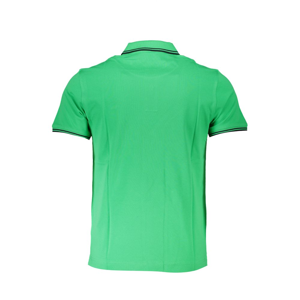 Harmont & Blaine Schickes grünes Baumwollpolo mit Kontrastdetails
