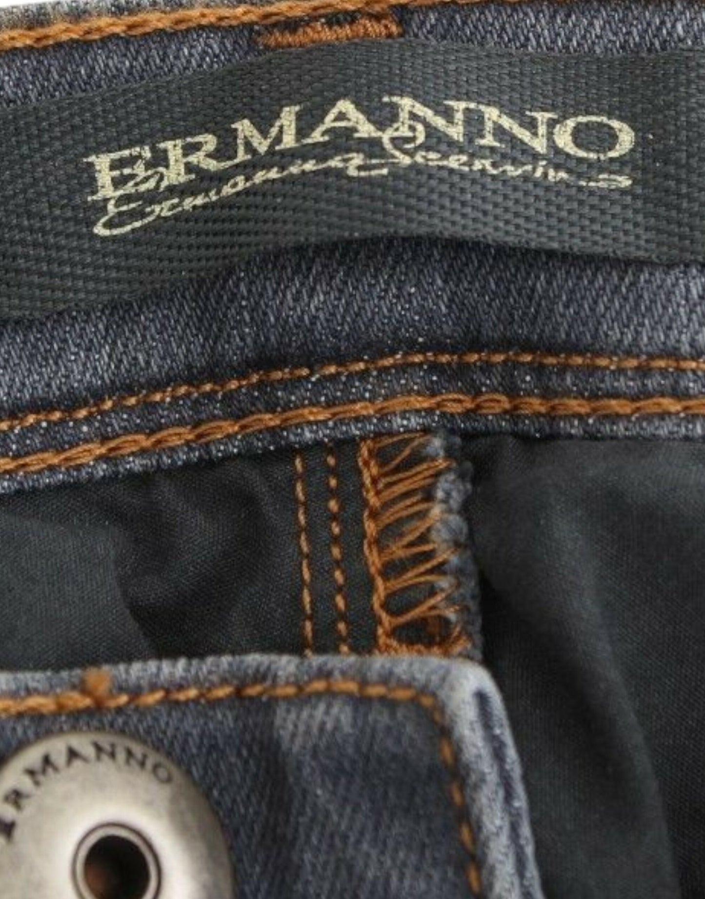 Ermanno Scervino Grau Slim Jeans Denim Hose Skinny Leg Stretch