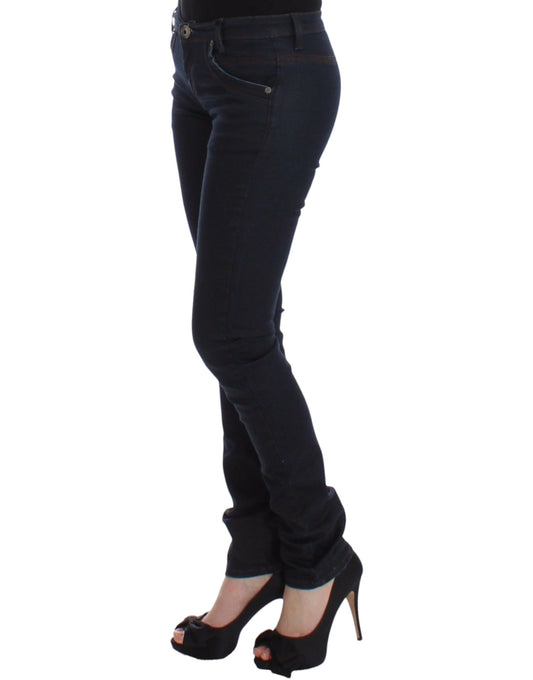 Ermanno Scervino Blaue Slim Jeans Denim Hose Skinny Leg Stretch