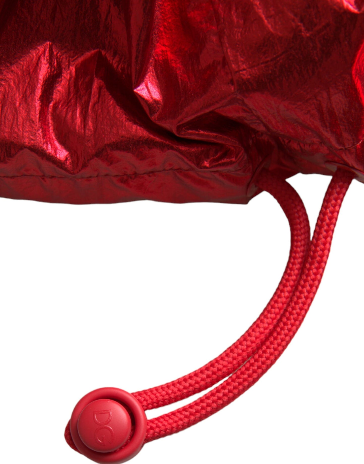 Dolce & Gabbana – Rote Nylon-Sweatshirtjacke mit Kapuze