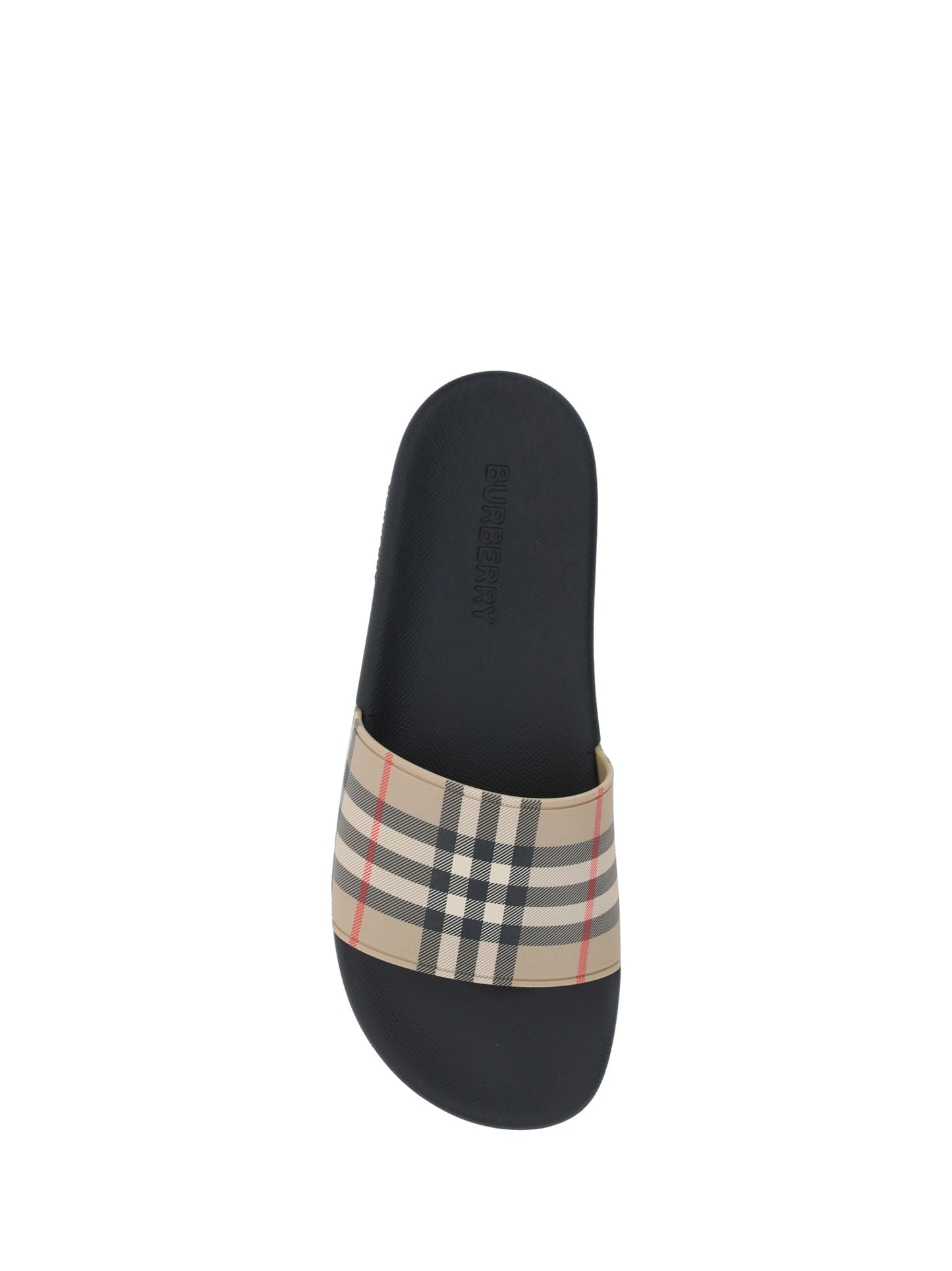 Burberry – Braune Slides-Sandalen aus Gummi