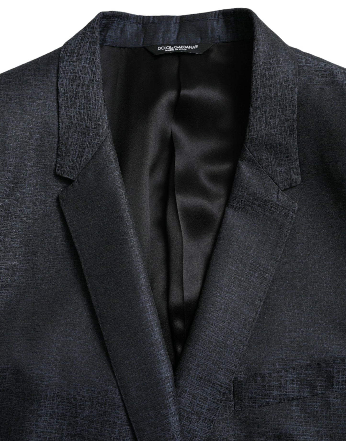 Dolce & Gabbana Blauer Woll-Blazer in GOLD mit einreihigem Mantel