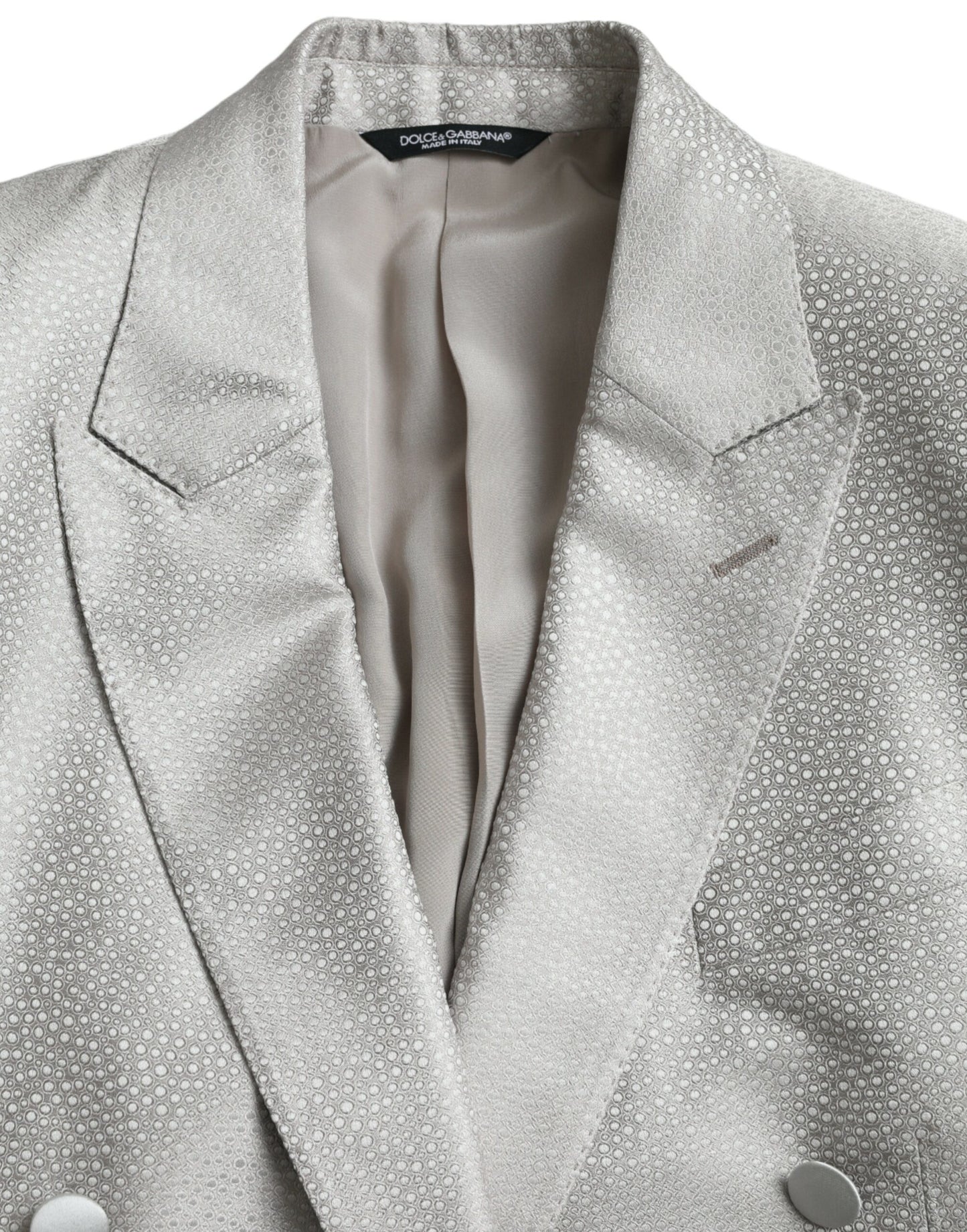 Dolce & Gabbana – Zweireihiger MARTINI-Mantelblazer in Off-White