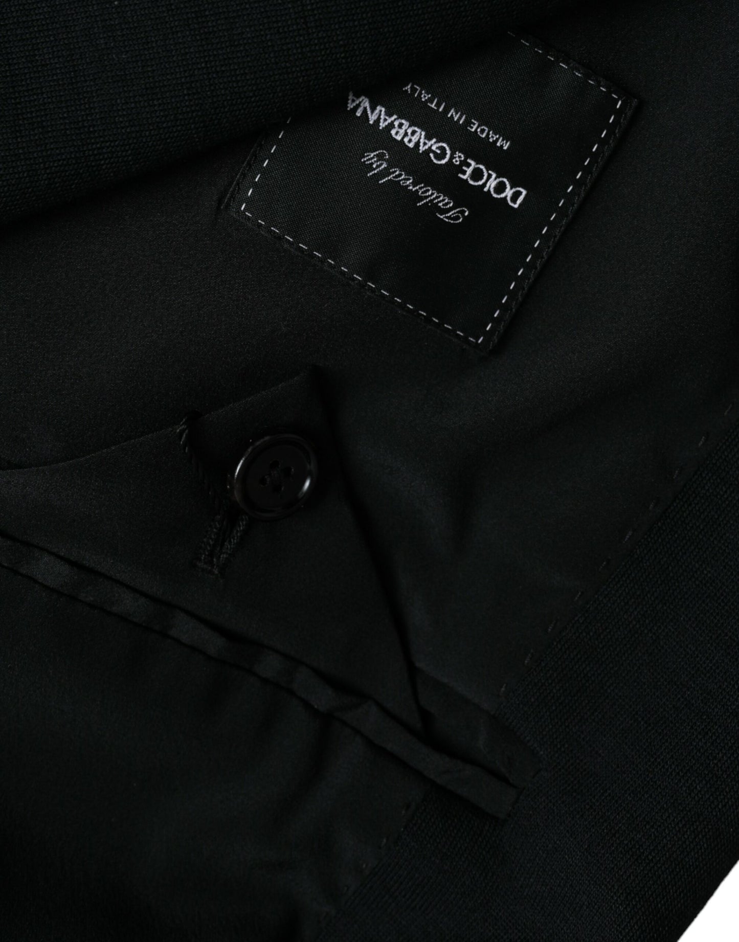 Dolce & Gabbana – Einreihiger Blazer aus schwarzer Wolle