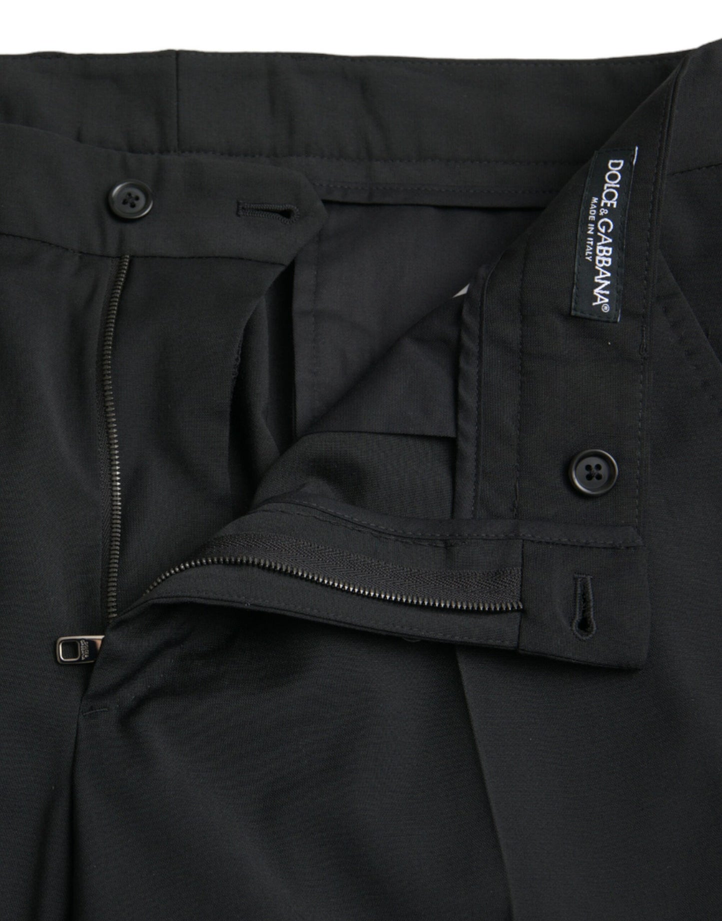 Dolce & Gabbana – Schwarze SlimFit-Anzughose aus Wolle