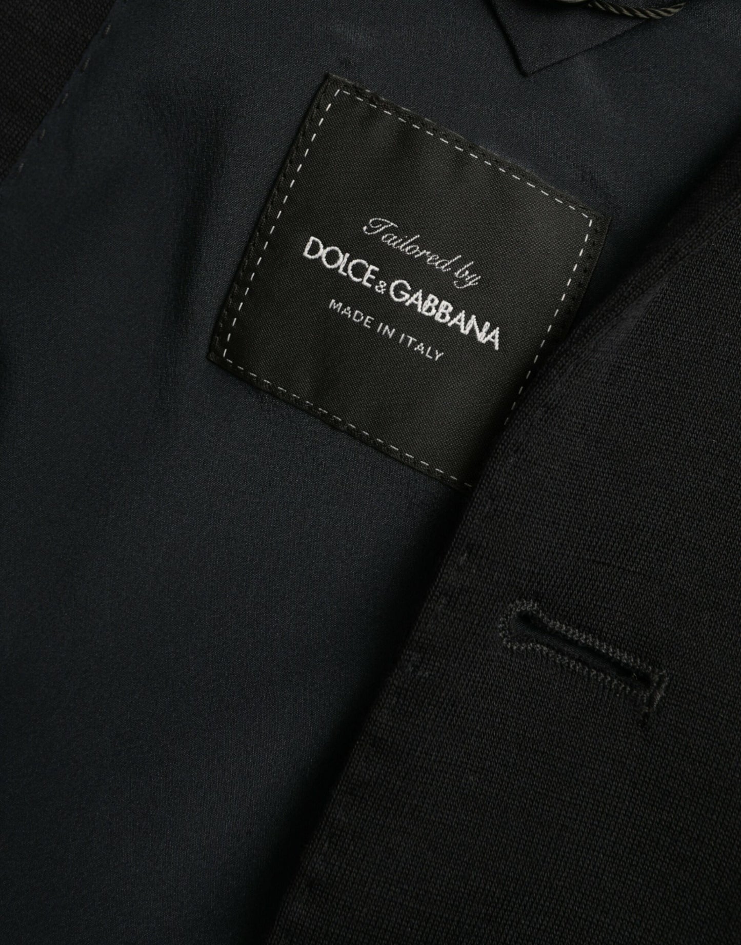 Dolce & Gabbana – Einreihiger Blazer aus schwarzer Wolle