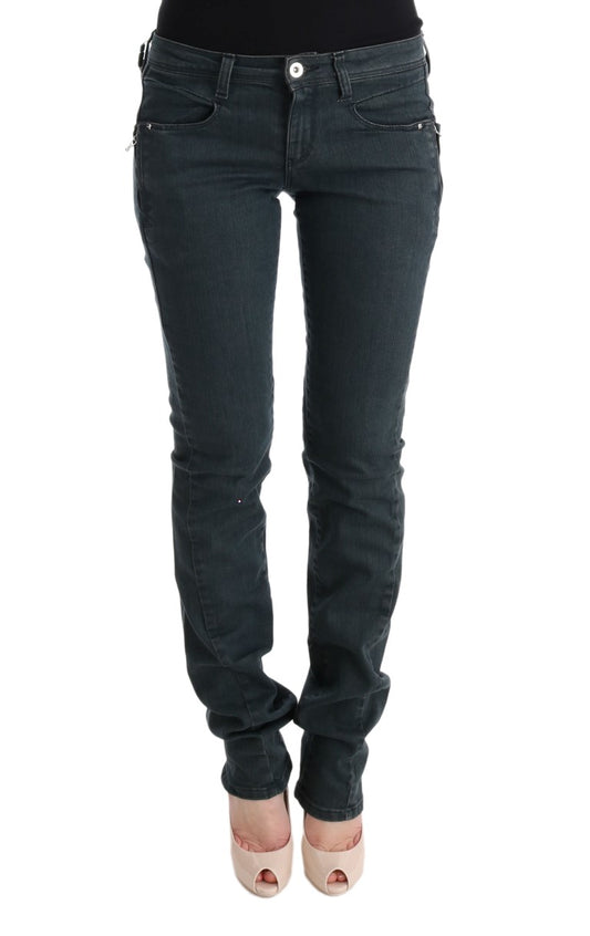 Costume National – Graue Superslim-Jeans aus Baumwolle