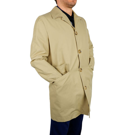 Aquascutum Beige Cotton Men Trench Coat