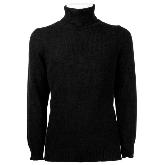 Emilio Romanelli Schwarzer Kaschmirpullover für Herren